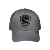 Tactical Bass Shield 6 Panel Cotton Twill Pro-Style Snap Back Trucker Hat
